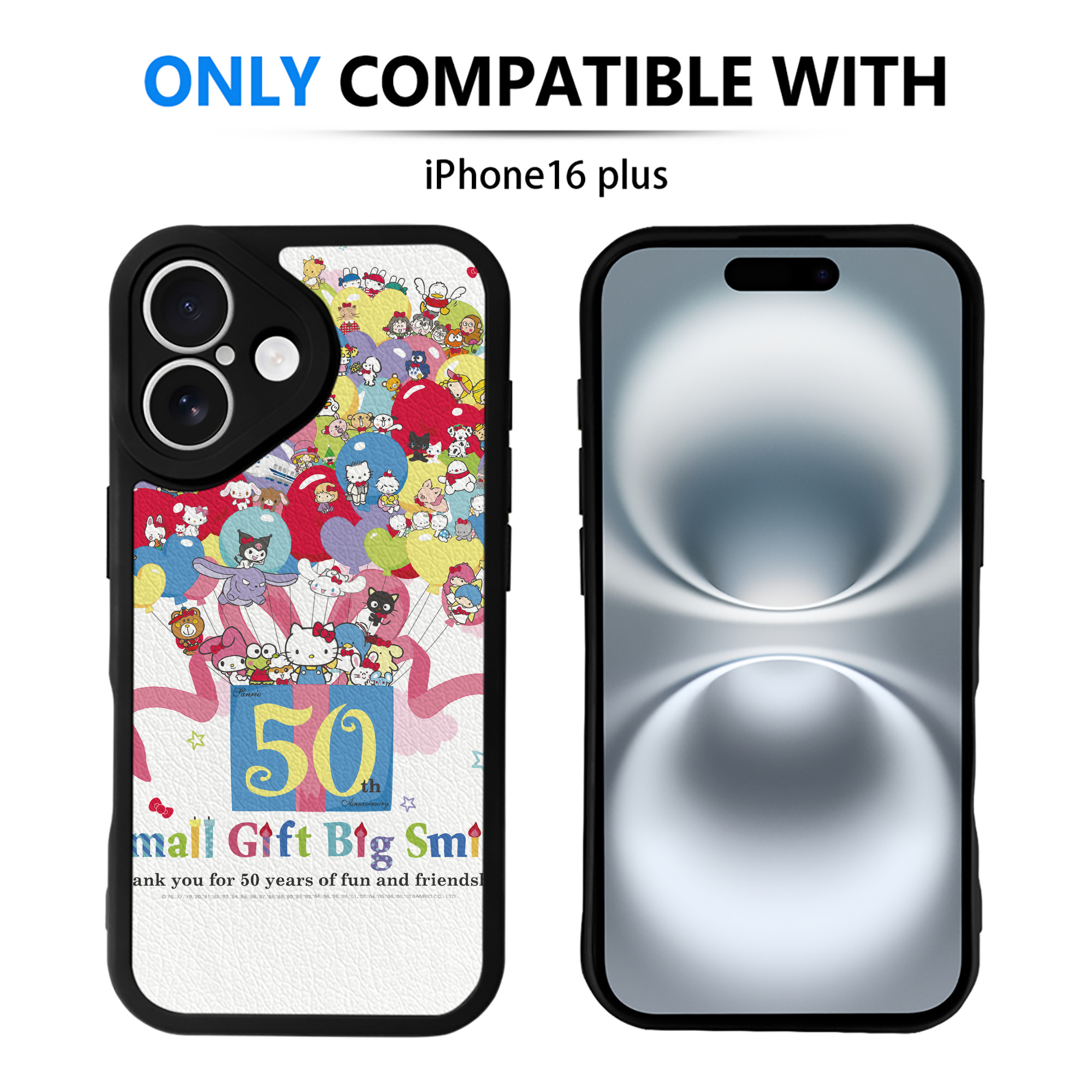 （画像用） Hello Kitty ハローキティ 【iPhone 16シリーズ対応】シリコンスマホケース（レザー調） 材質：シリコン